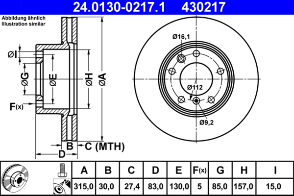 Disc frana ATE 24.0130-0217.1 [1]