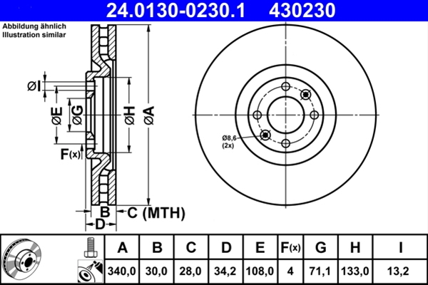 Disc frana ATE 24.0130-0230.1 [1]