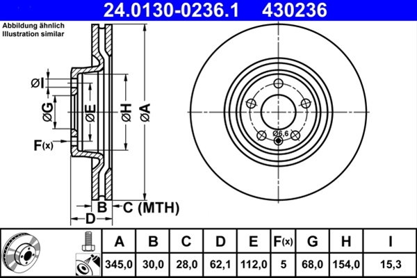 Disc frana ATE 24.0130-0236.1 [1]