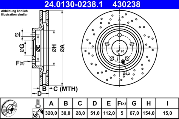 Disc frana ATE 24.0130-0238.1 [1]