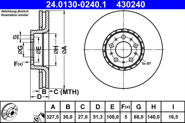 Disc frana ATE 24.0130-0240.1 [1]