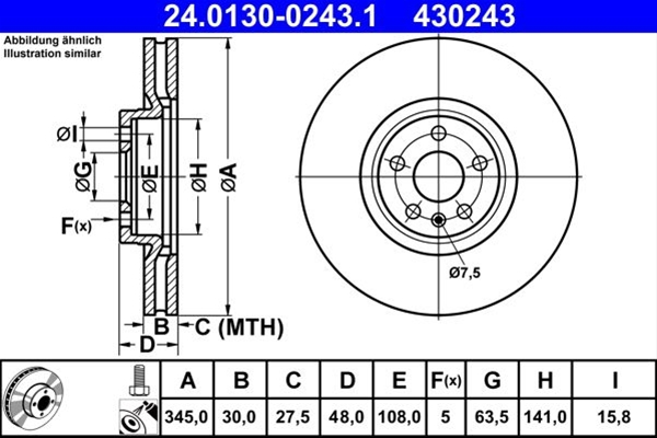 Disc frana ATE 24.0130-0243.1 [1]