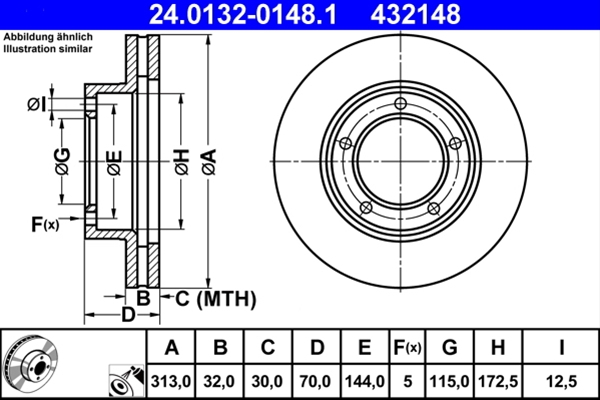 Disc frana ATE 24.0132-0148.1 [1]