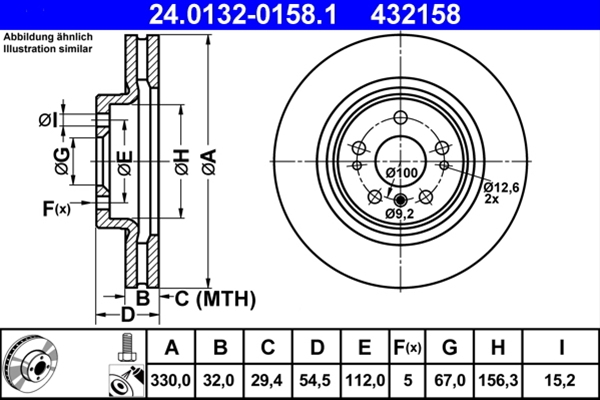 Disc frana ATE 24.0132-0158.1 [1]