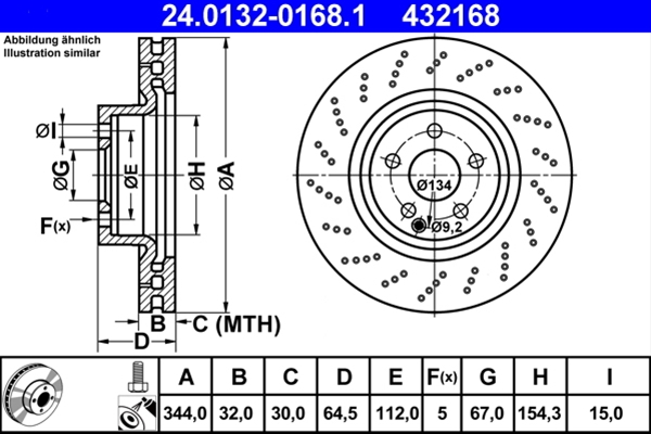 Disc frana ATE 24.0132-0168.1 [1]
