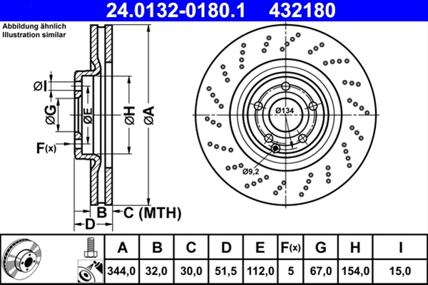 Disc frana ATE 24.0132-0180.1 [1]