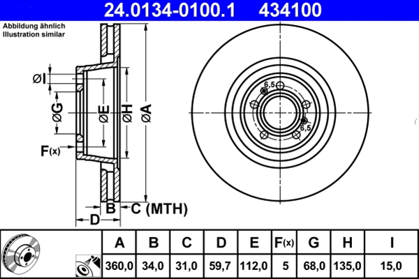 Disc frana ATE 24.0134-0100.1 [1]