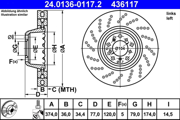 Disc frana ATE 24.0136-0117.2 [1]