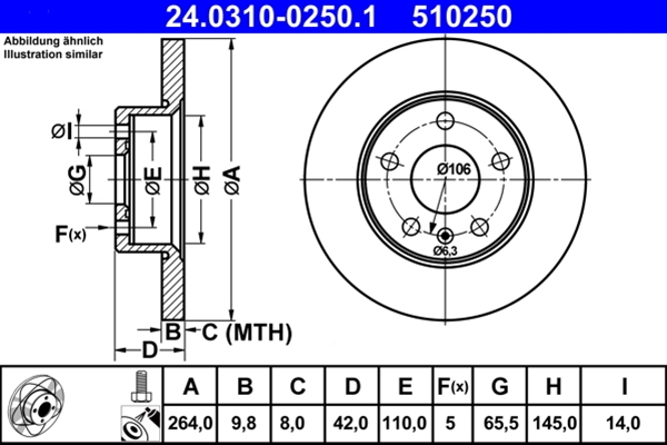 Disc frana ATE 24.0310-0250.1 [1]