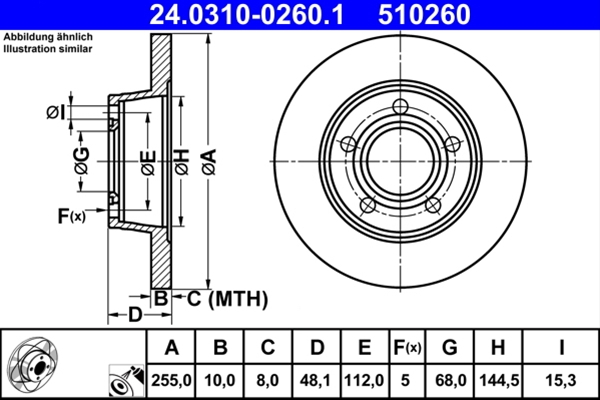 Disc frana ATE 24.0310-0260.1 [1]