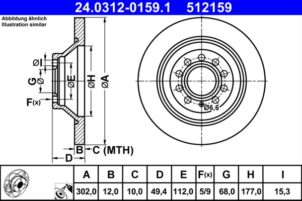 Disc frana ATE 24.0312-0159.1 [1]