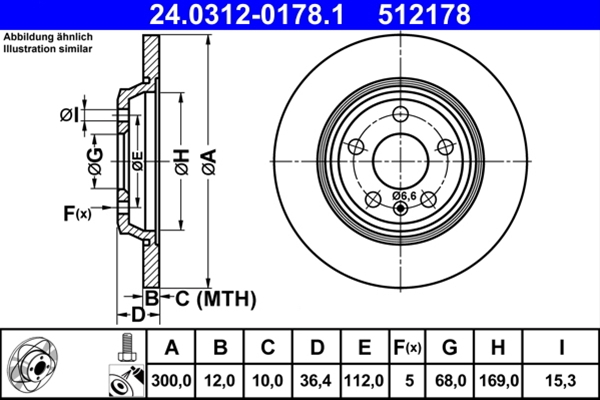 Disc frana ATE 24.0312-0178.1 [1]