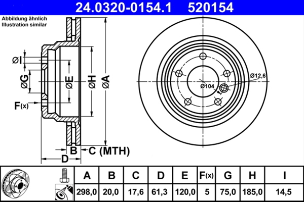 Disc frana ATE 24.0320-0154.1 [1]