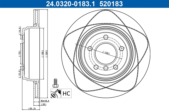 Disc frana ATE 24.0320-0183.1 [1]