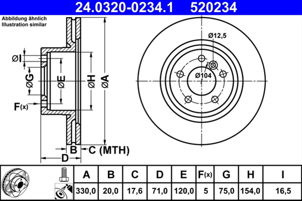 Disc frana ATE 24.0320-0234.1 [1]