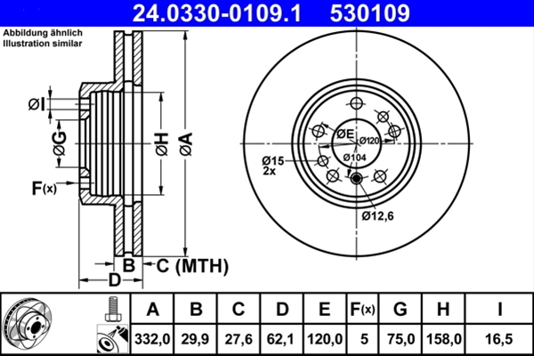 Disc frana ATE 24.0330-0109.1 [1]
