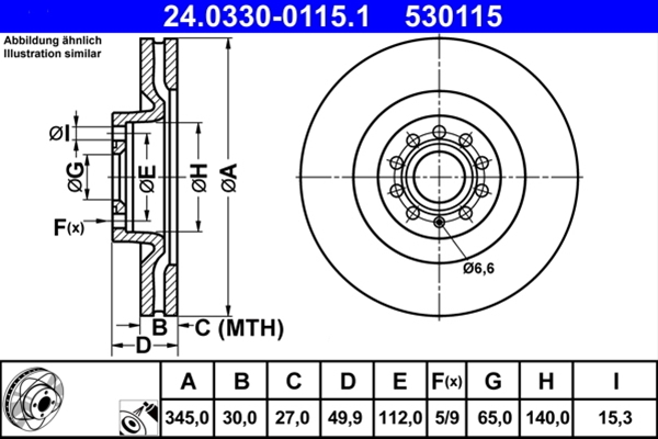 Disc frana ATE 24.0330-0115.1 [1]