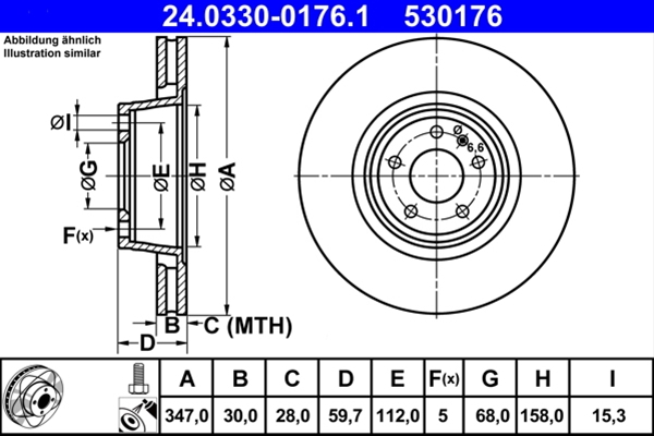 Disc frana ATE 24.0330-0176.1 [1]