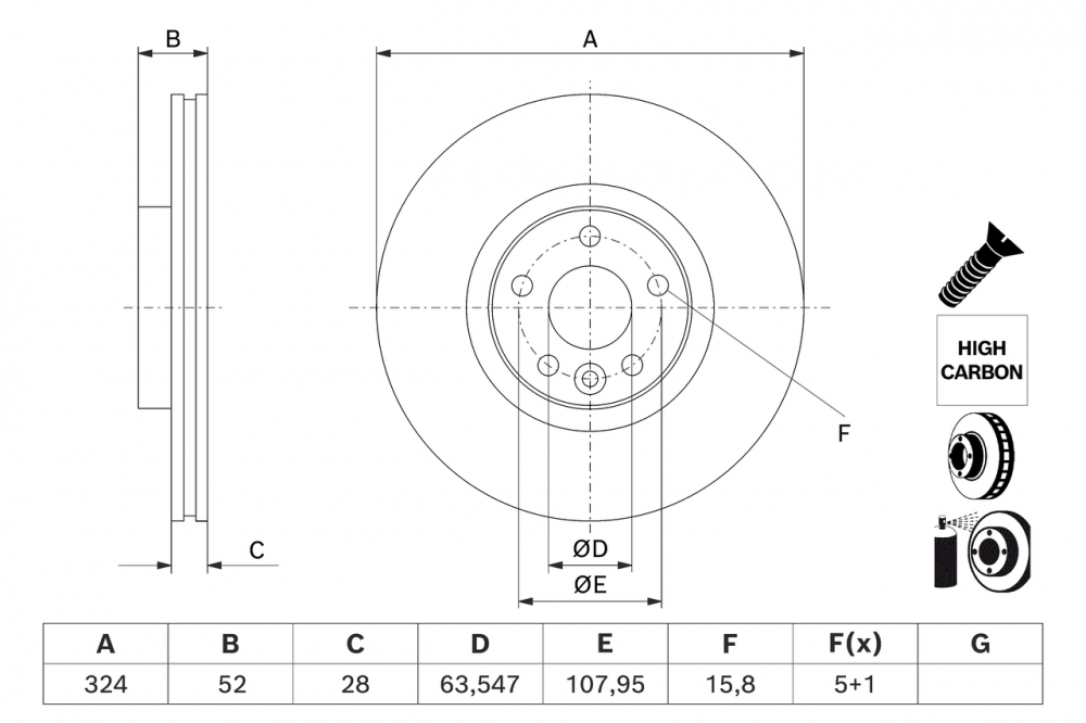 Disc frana  J41 BOSCH 0986479J41 [1]
