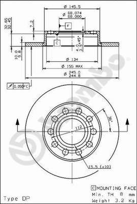 Placute frana BREMBO 08.9136.11 [1]