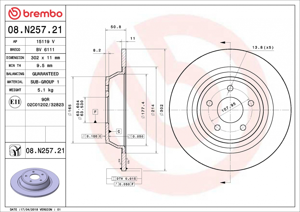 Placute frana BREMBO 08.N257.21 [1]