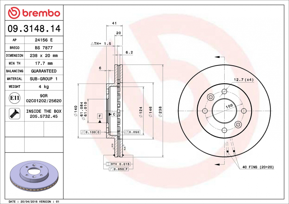 Placute frana BREMBO 09.3148.14 [1]