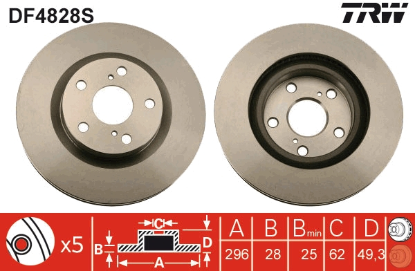 Disc frana fata TRW DF4828S [2]