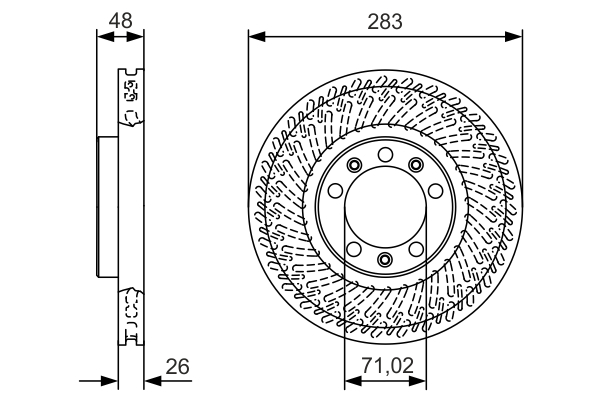 Disc frana fata BOSCH 0986479c33 [1]