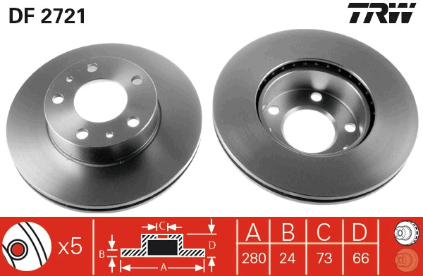 Disc frana fata TRW DF2721 [1]