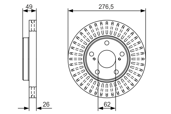 Disc frana fata BOSCH 0986479a62 [5]