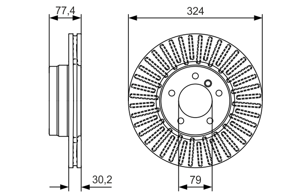 Disc frana fata BOSCH 0986479d39 [4]