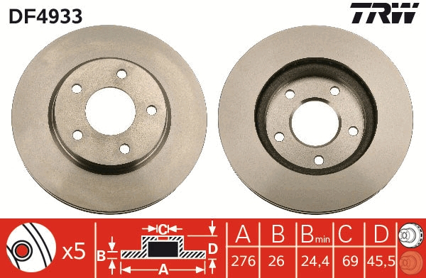 Disc frana fata TRW DF4933 [2]