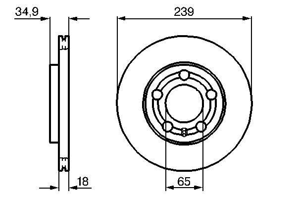Disc frana fata BOSCH 0986479036 [3]