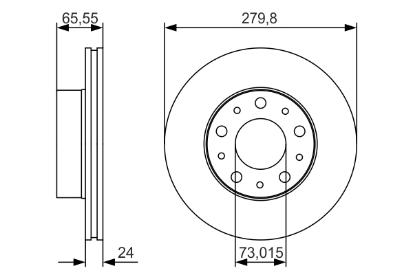 Disc frana fata BOSCH 0986479s70 [1]