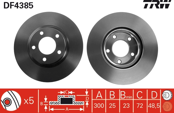 Disc frana fata TRW DF4385 [2]