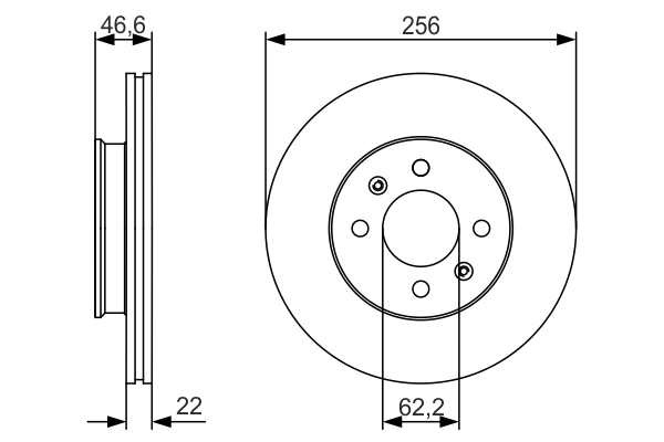 Disc frana fata BOSCH 0986479r77 [2]