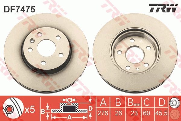 Disc frana fata TRW DF7475 [1]