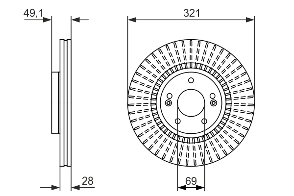 Disc frana fata BOSCH 0986479786 [1]