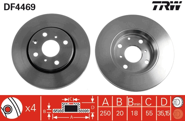 Disc frana fata TRW DF4469 [1]
