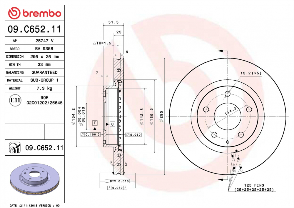 Placute frana BREMBO 09.C652.11 [2]