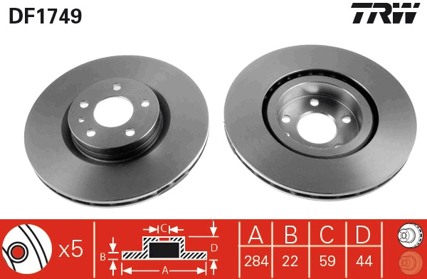 Disc frana fata TRW DF1749 [1]