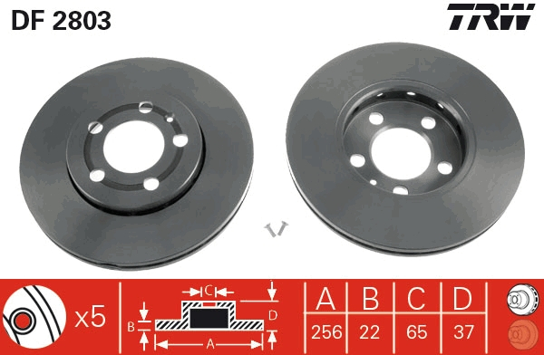 Disc frana fata TRW DF2803 [1]