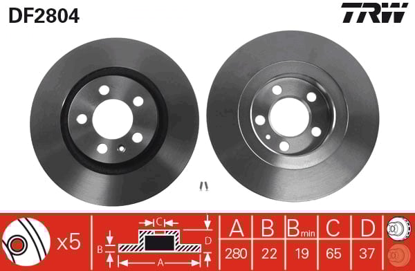 Disc frana fata TRW DF2804 [2]