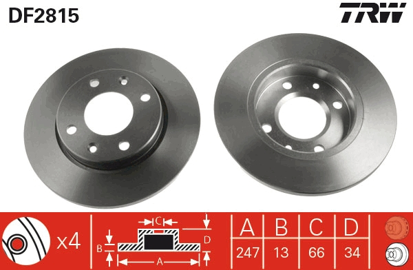 Disc frana fata TRW DF2815 [1]