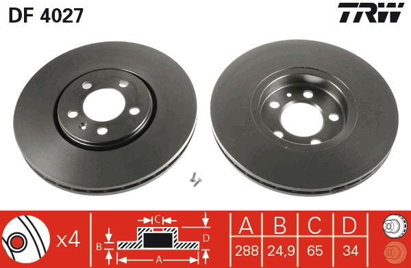 Disc frana fata TRW DF4027 [1]