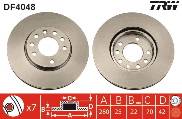 Disc frana fata TRW DF4048 [2]