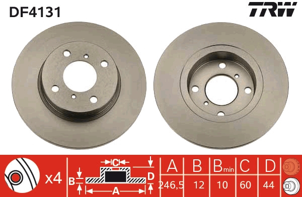 Disc frana fata TRW DF4131 [1]