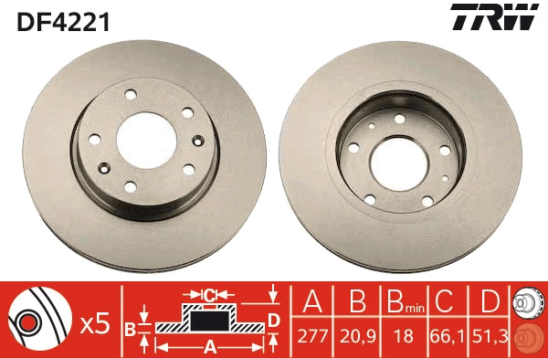 Disc frana fata TRW DF4221 [2]