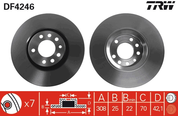 Disc frana fata TRW DF4246 [1]