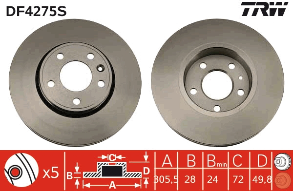 Disc frana fata TRW DF4275S [2]